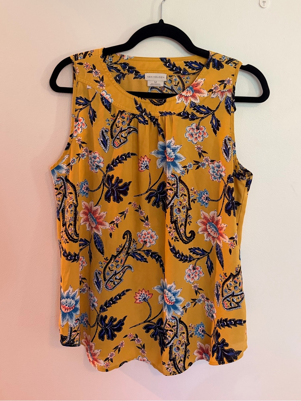 Van Heusen Mustard Floral Paisley Sleeveless Camisole